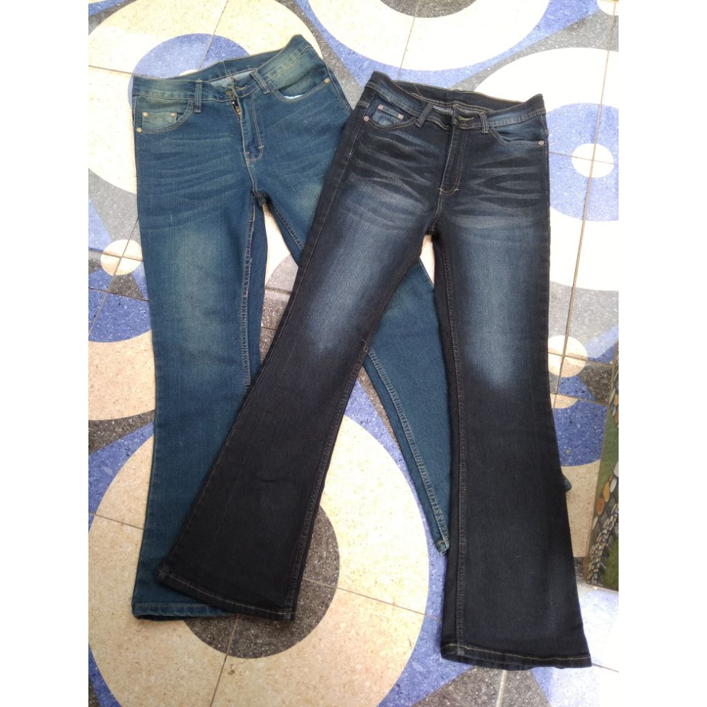 Celana jeans cutbray rijek