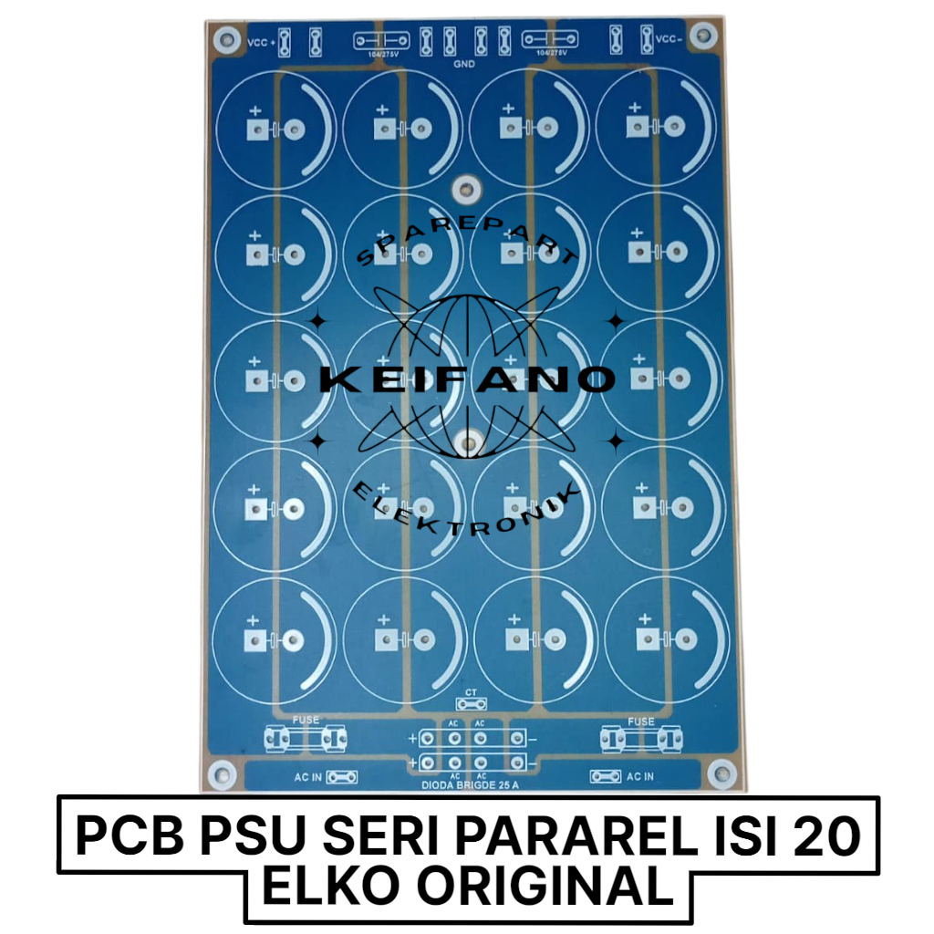 PCB PSU SERI (Isi 20 Elco Seri Paralel) Original