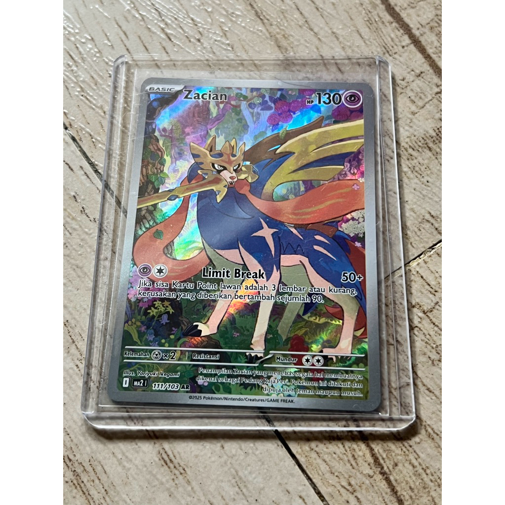 Kartu Pokemon Zacian AR 111/103 Kobaran Biru