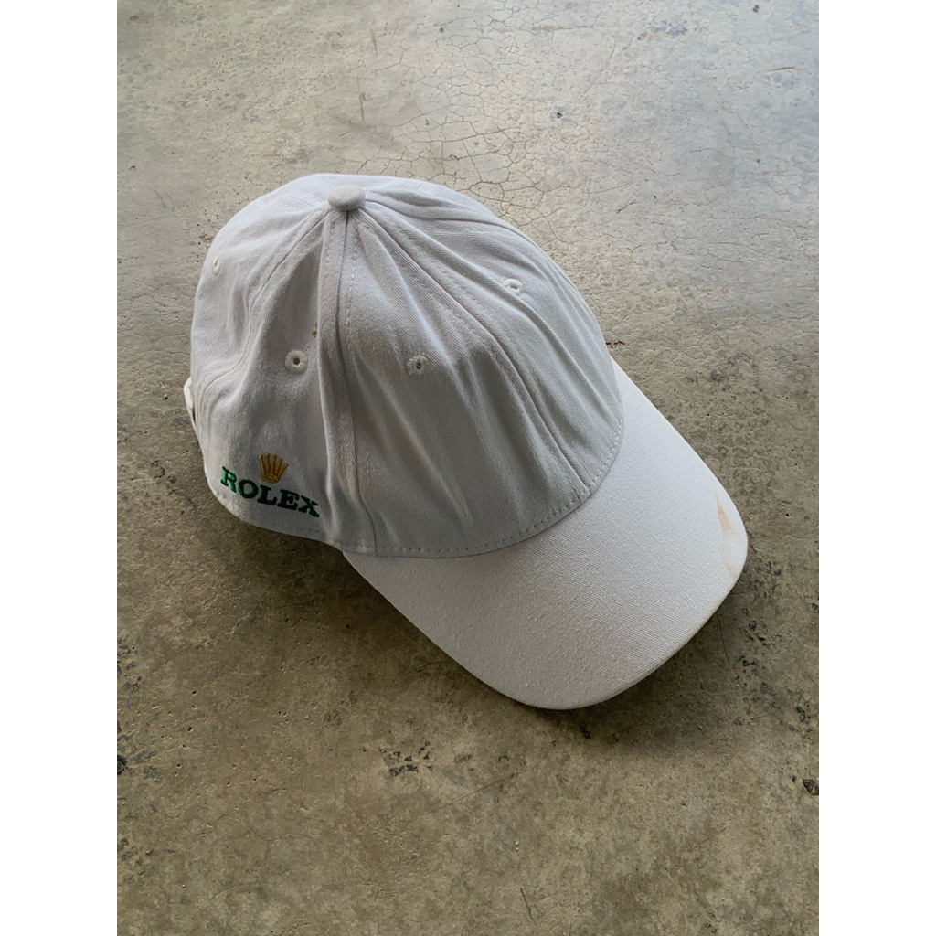 Vintage Rolex Double Logo White Cap