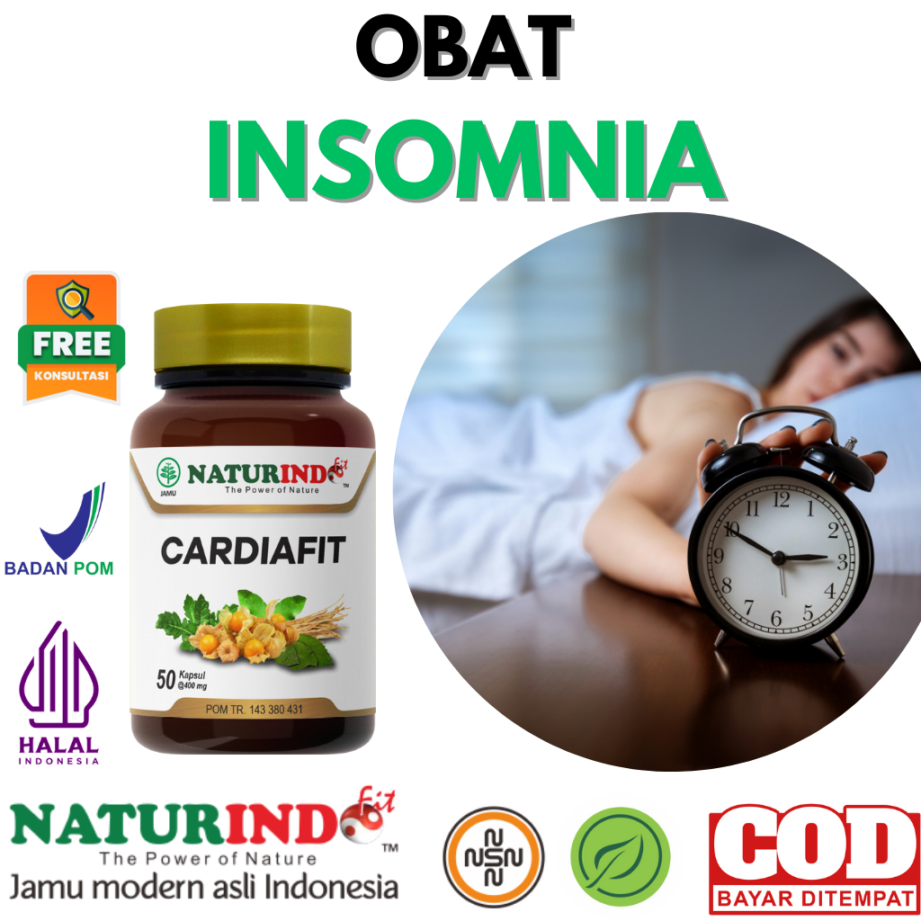 Obat Insomnia Susah Tidur Cemas Berlebih Anxiety CARDIAFIT Naturindo