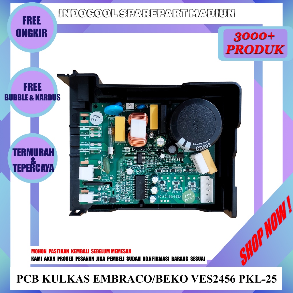 PKL25 BOARD MODUL KULKAS / PCB KULKAS BEKO VES2456 PKL-25