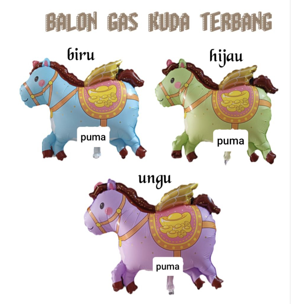 Balon karakter Kuda Terbang
