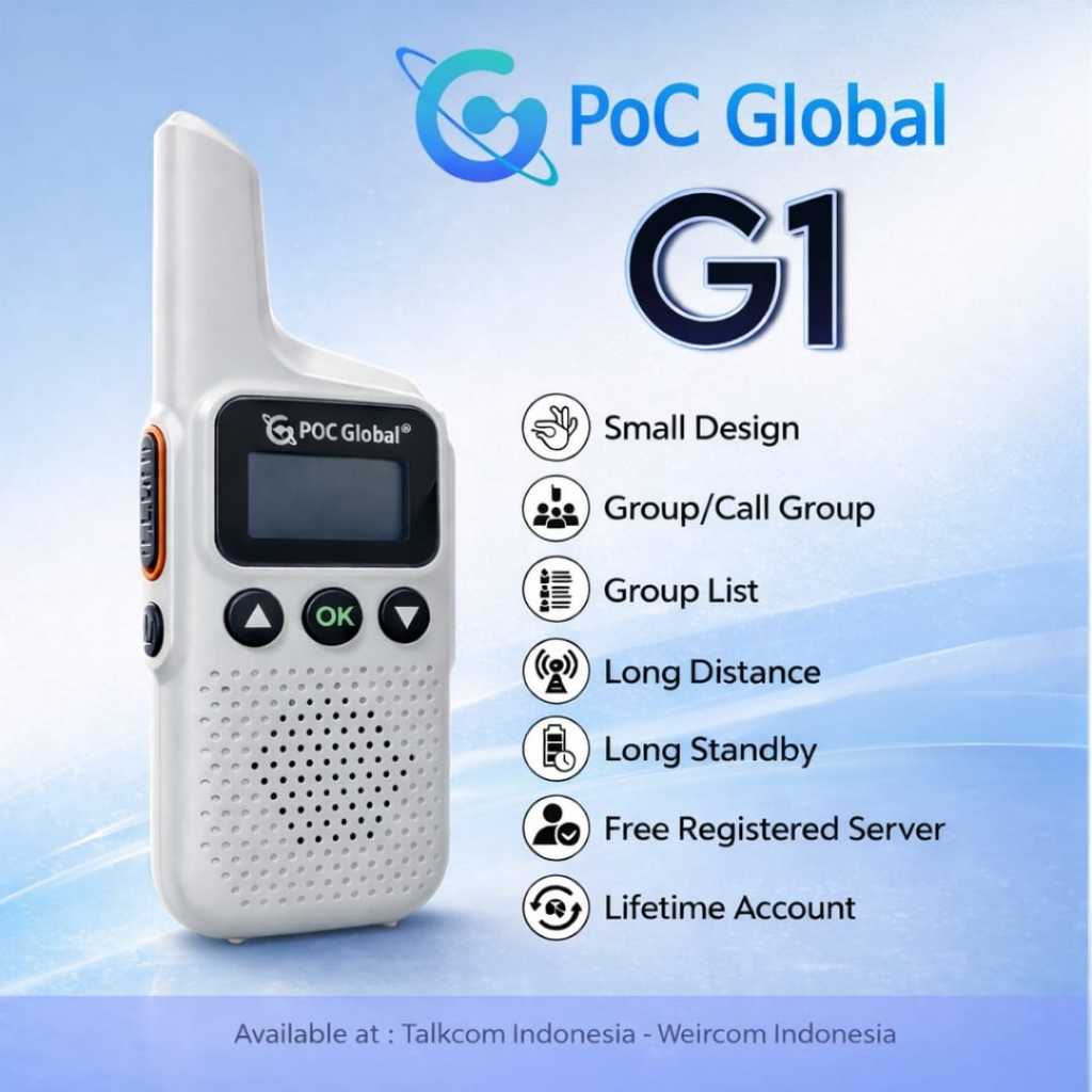 HT POC Talkcom G1  POC Global G1 HT Talkcom G1 Mini HT POCGLOBAL G1Mini POC Global + kartu poc inter