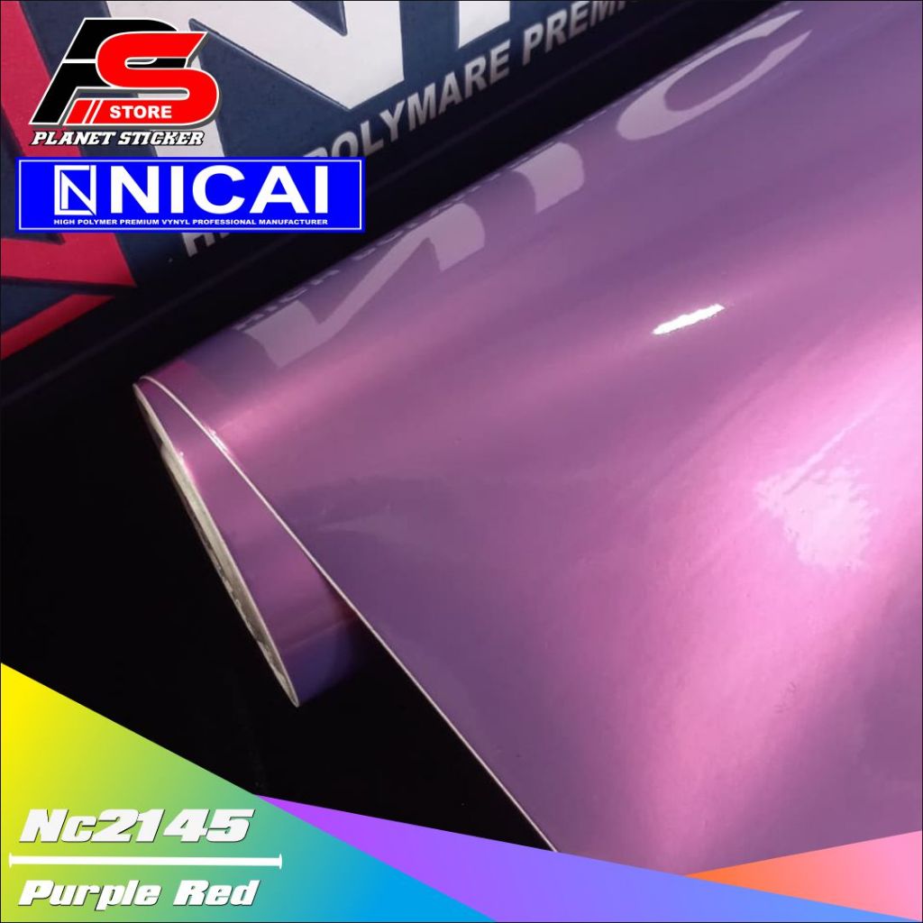 Peomo Belanja 1Roll free Souvenir Jearsy NiCAI Stiker skotlite Magic Candy Purple Red Nicai premium 