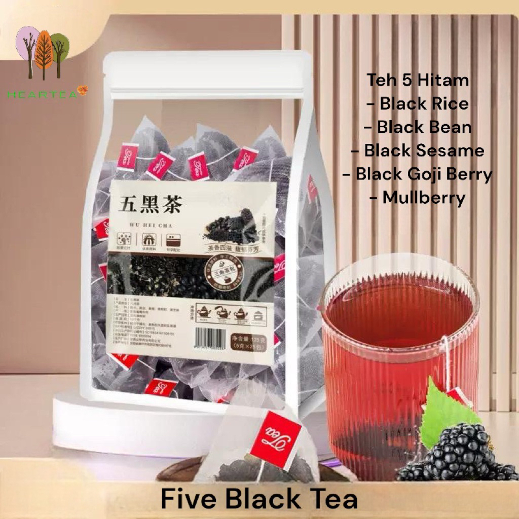 Teh Herbal Lima Hitam Celup – Bantu Kurangi Kerontokan Rambut, Uban, dan Jaga Stamina Tubuh