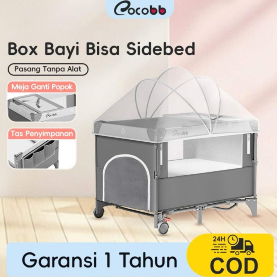 COCOBB Box Bayi  Tempat Tidur Bayi Ranjang Bayi Baby Box Bisa Dilipat Lipat Cepat