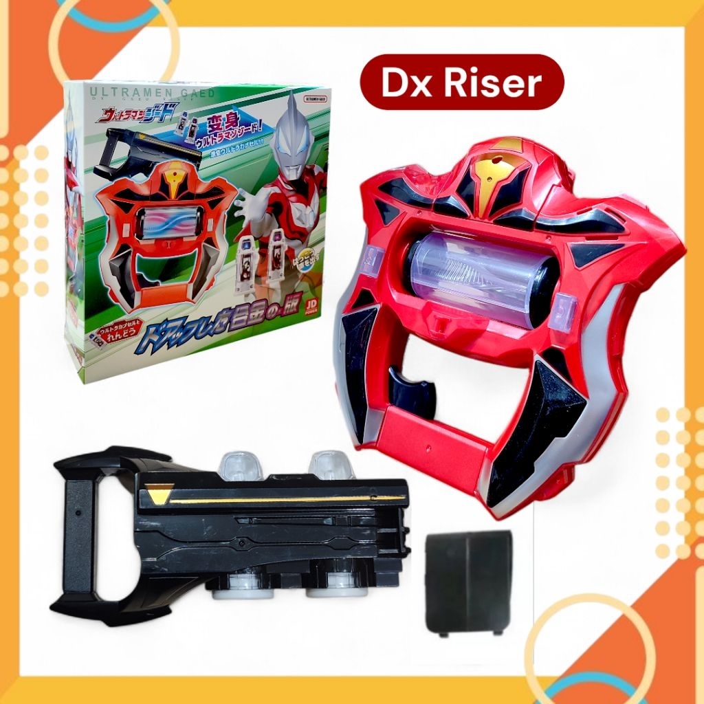 DX Geed Riser Alat Berubah Transformasi Ultraman Geed Dengan 2 Kapsul Ada Lampu & Suara