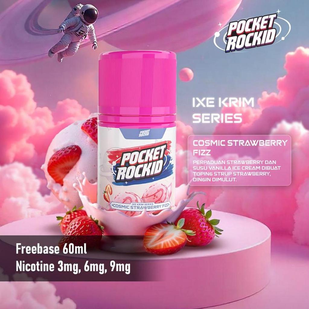 Pocket Rockid Cosmic Strawberry Fizz 60ML by Tigac x VSP [ VAPEKU88 ]