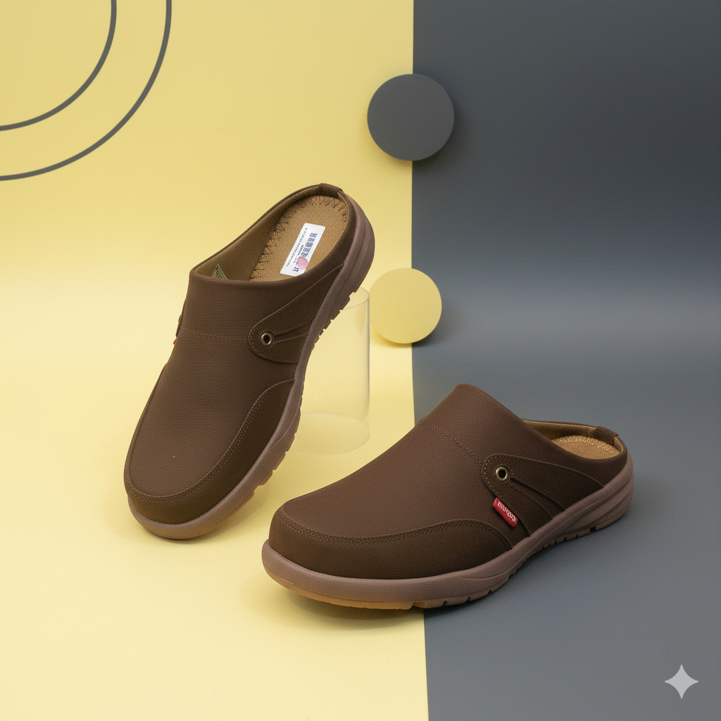 Sepatu Sandal Pria Bustong Premium - sendal sepatu bustong pria formal kerja Bustong Slop Selop