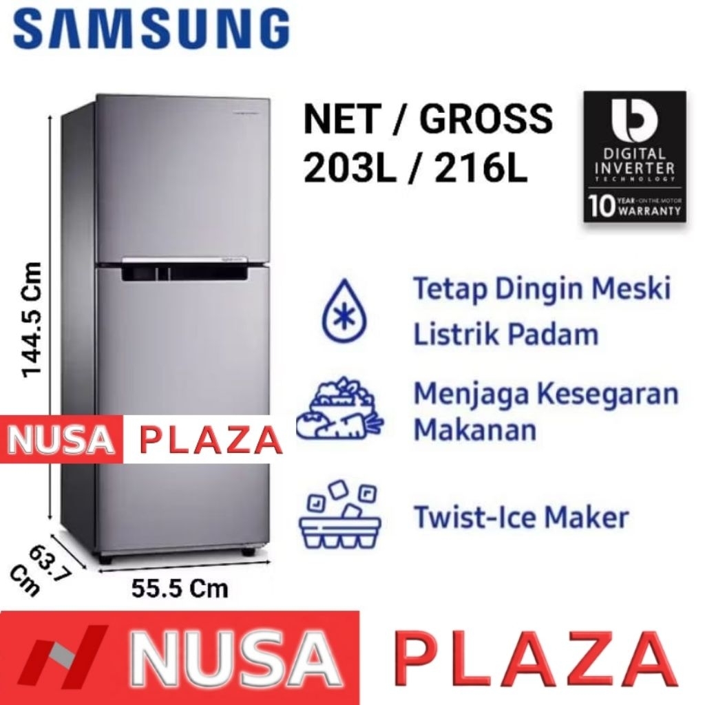 KULKAS SAMSUNG 2 PINTU INVERTER RT20FARWDSA (KHUSUS MEDAN)