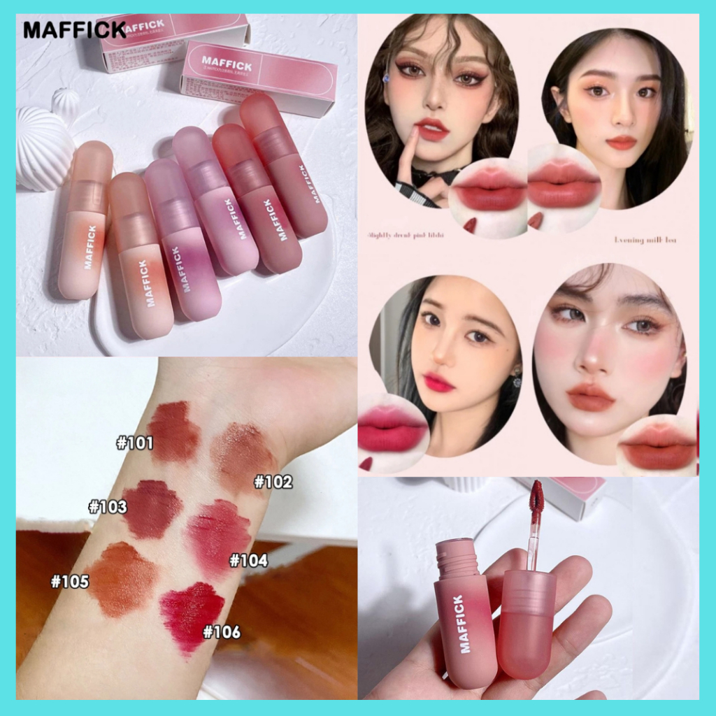 MAFFICK Lipstik Matte Velvet Lip Cream Lipstick Lip Clay Waterproof Tahan Lama - XX086