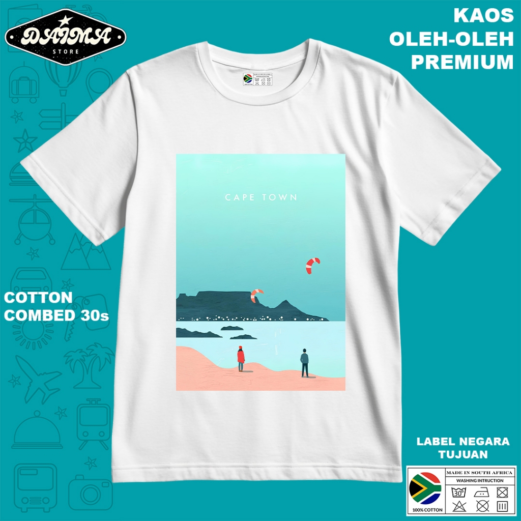KAOS OLEH OLEH AFRIKA 7 PAKAI TAG LABEL AFRIKA ASLI BAJU SOUVENIR PREMIUM GIFT