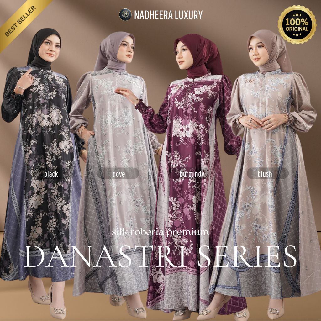 READY COD / PROMO / DANASTRI SERIES ( DRESS & MIDI ) NADHEERA LUXURY TERBARU / GAMIS TERBARU / BY NA