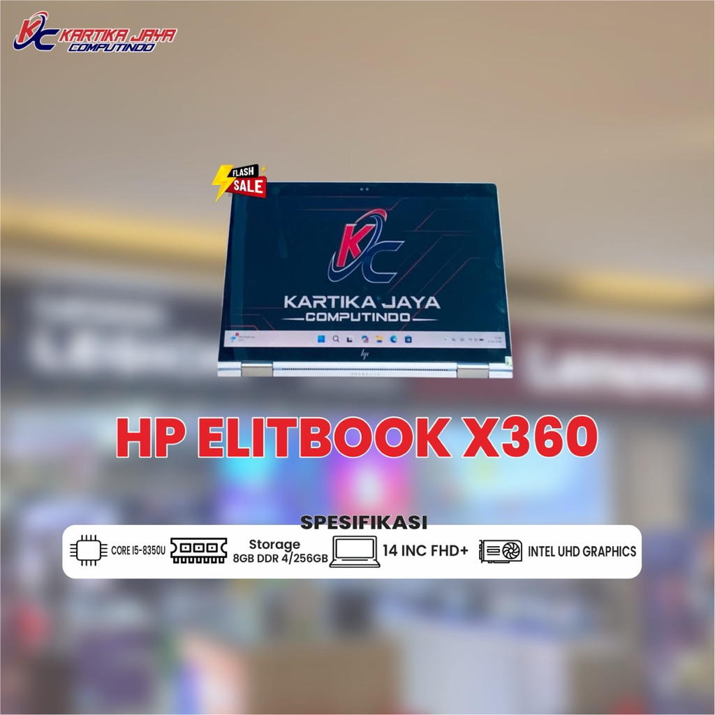HP ELITBOOK X360 CORE I5-8350U RAM 8 SSD 256 TOUCHSCREEN