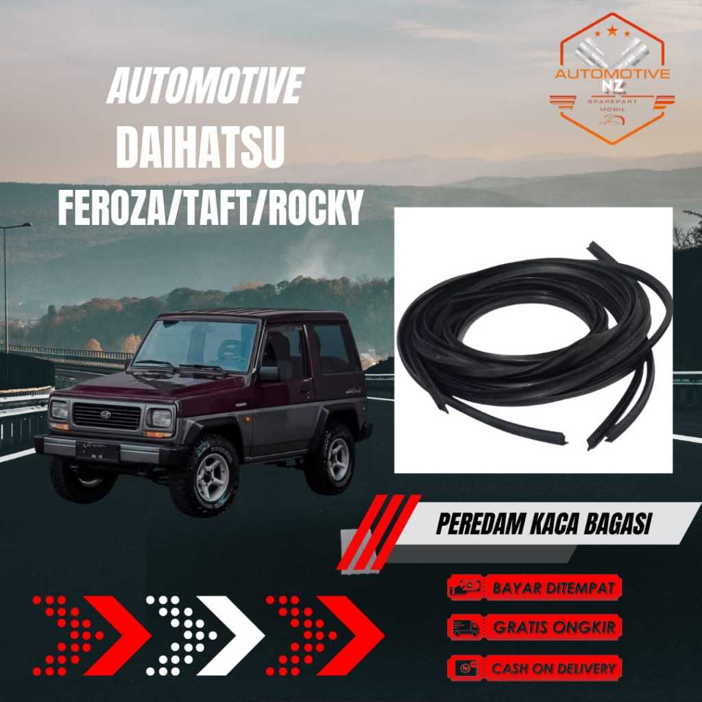 Karet Lis Fender Daihatsu Feroza Rocky Taft GT – Lis Spakbor Set 4 Pcs Depan Belakang Original Look
