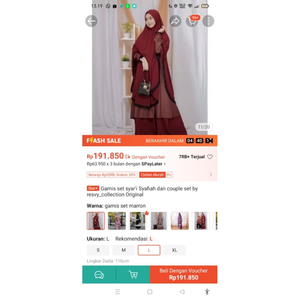 PRELOVED SET GAMIS PREMI RESVY COLLECTION