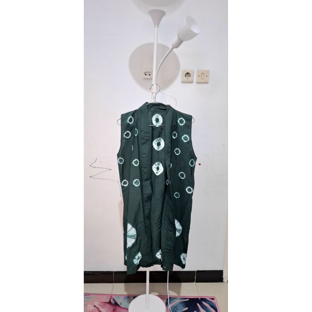Cardigan Outer Tie Dye Jumputan Shibori / outer batik sleeveless