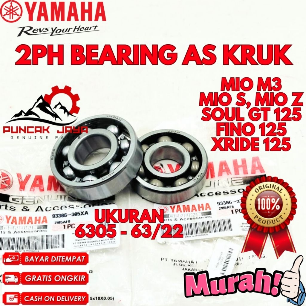 BEARING AS KRUK ORIGINAL YAMAHA KODE 2PH, BEARING AS KRUK MIO M3, BEARING AS KRUK MIO Z, BEARING AS 