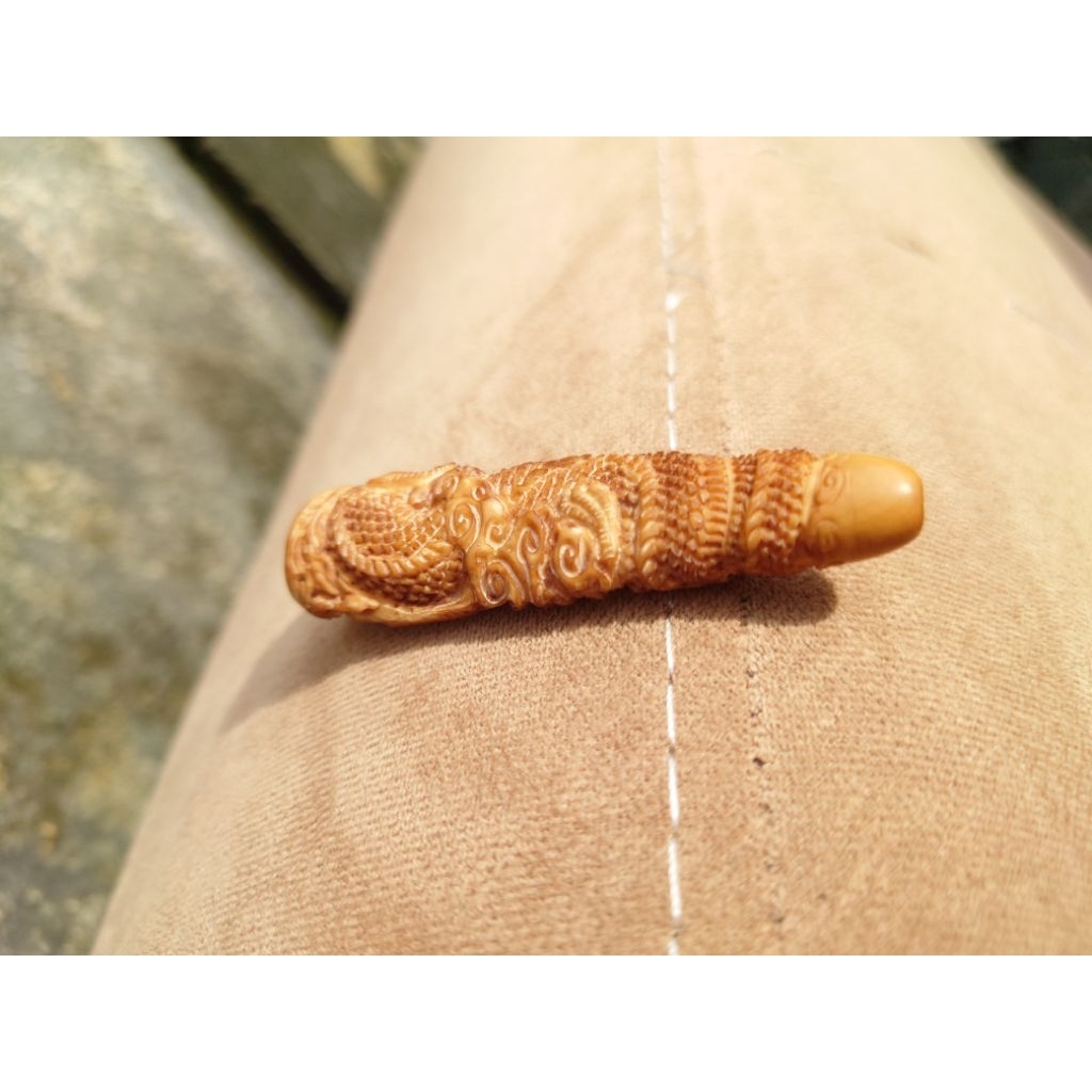 Pipa Gading Gajah betina ukir asli pucukan