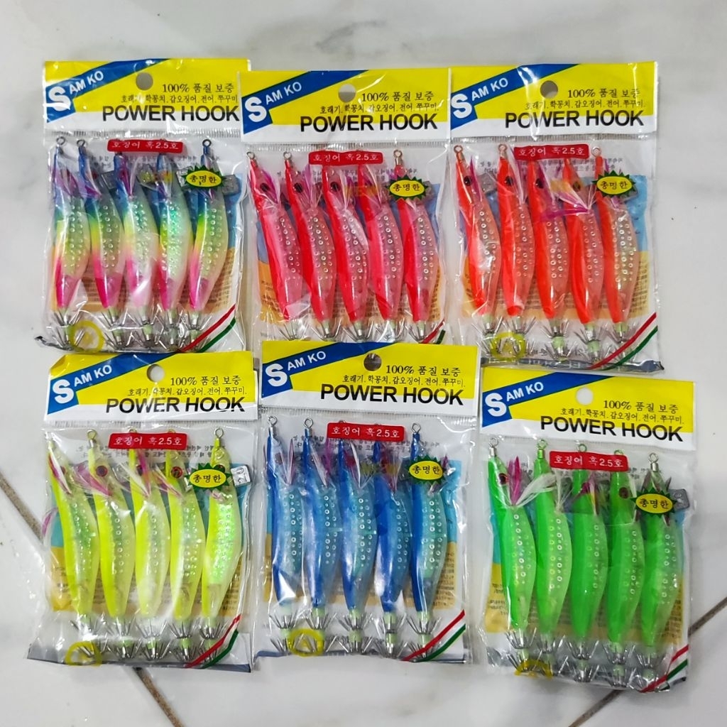 Pancing Cumi Samko Power Hook 2.0 - Umpan Pancing Cumi Bentuk Udang Udangan Samko 2.0 Glow - Samko U