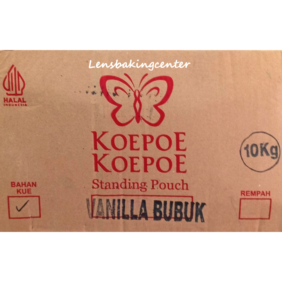 Vanilla  Vanilli Vanila  Vanili Bubuk Koepoe Koepoe Kupu KUPU HALAL  1dus  1 dus  10x1kg 10 x 1 kg 1
