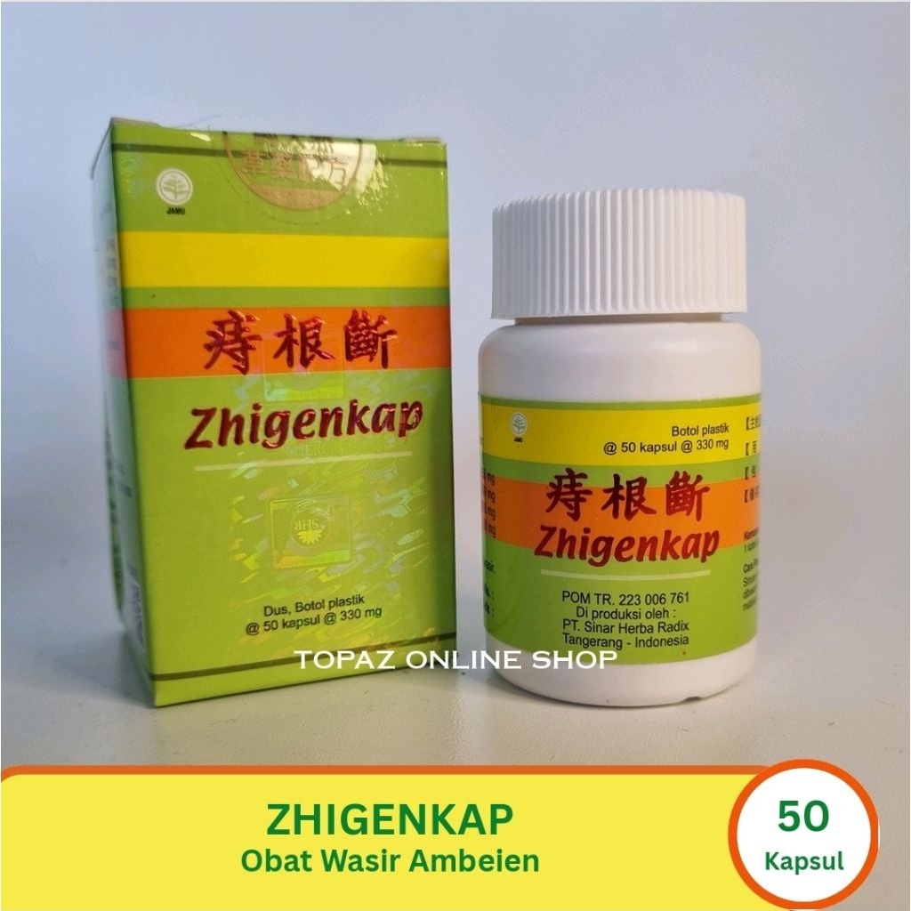 ZHIGENKAP KAPSUL WASIR / ZHIGENDUAN 50Kapsul Obat Wasir Ambeien
