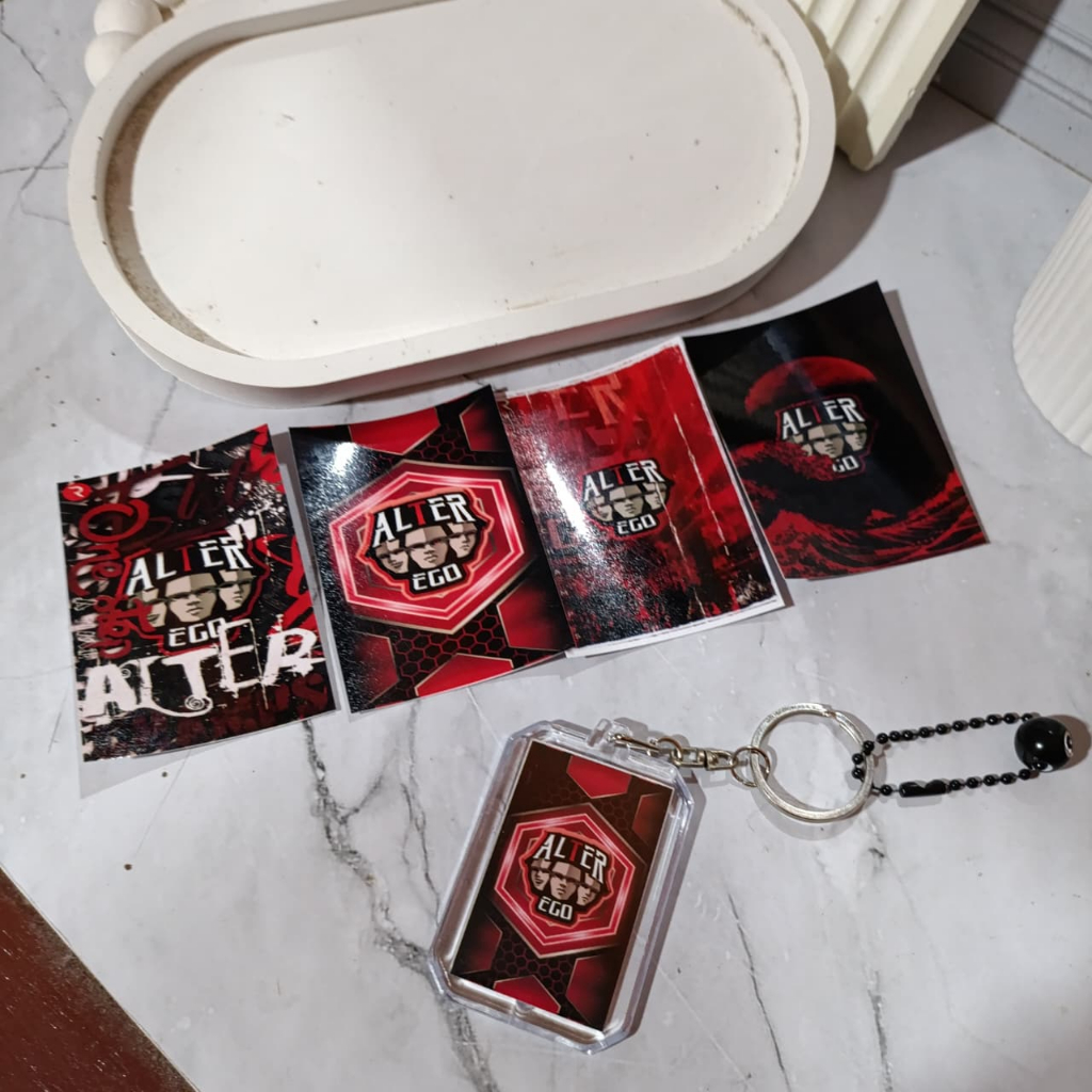 Alter ego AE Gantungan Kunci + 4 Stiker Glossy vynil akrilik mobile legends