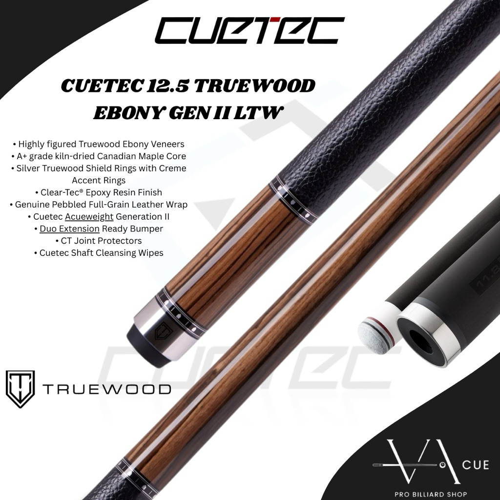 CUETEC CYNERGY TRUEWOOD 12.5 EBONY BRAND NEW