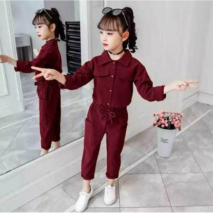 Obral One Set Anak Yoshi Untuk Usia 11-12 Tahun Bahan Syakila Adem Dan Lembut