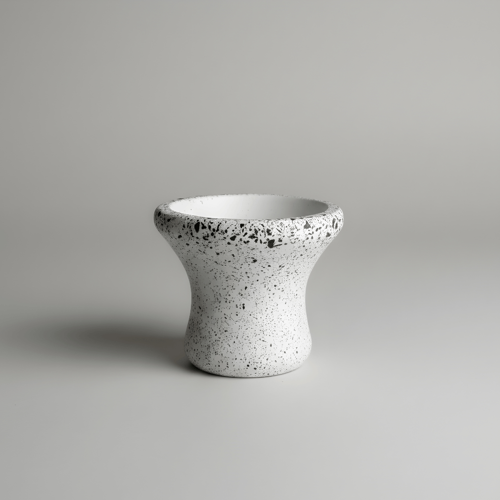 Teraso Pot Mini Aesthetic Meja Dekorasi Putih Vas