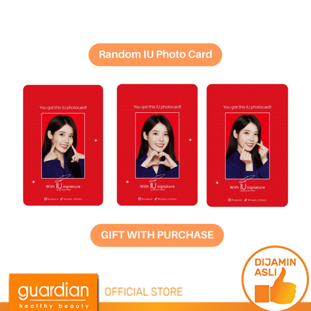 Gift With Purchase Colgate IU Photocard