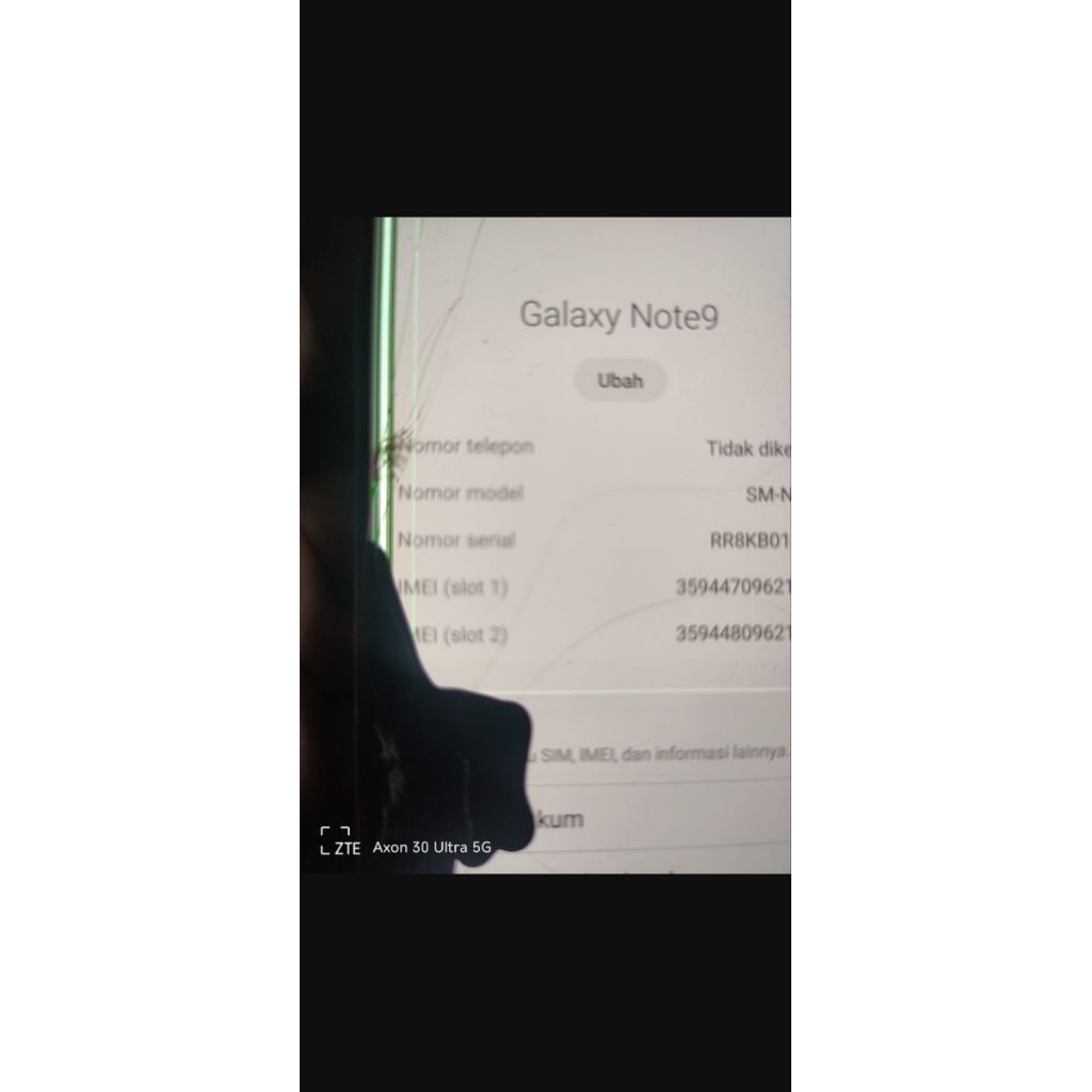 samsung note 9 minus