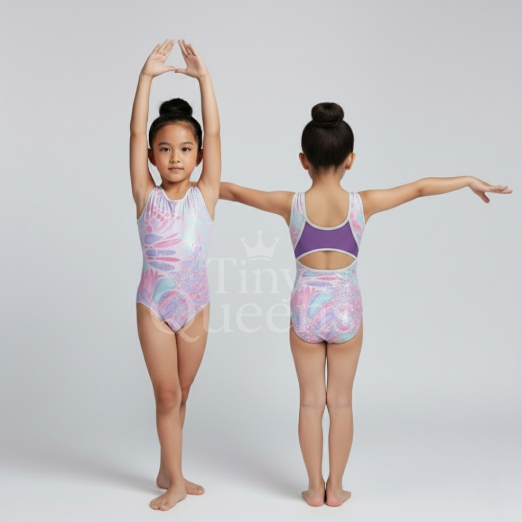 [READY STOCK] Tiny Queens SB-2 Gymnastic Leotard Anak Import/Baju Senam Gymnastic Anak Perempuan/Kid