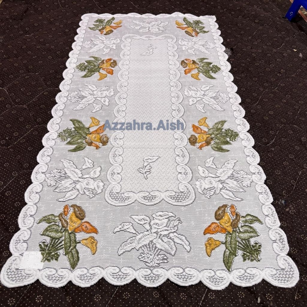 Taplak meja ruang tamu,taplak meja kaca,taplak meja rajut cantik