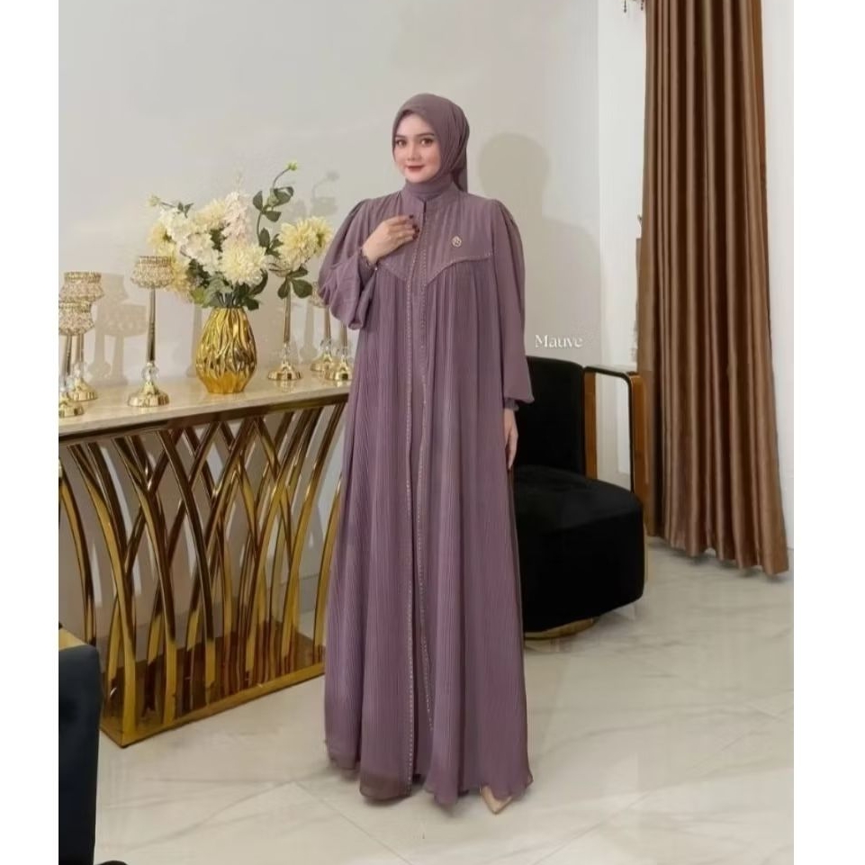 Syakira Dress Gamis Syar'i Wanita Mewah untuk Lebaran & Pesta - Bahan Premium".
