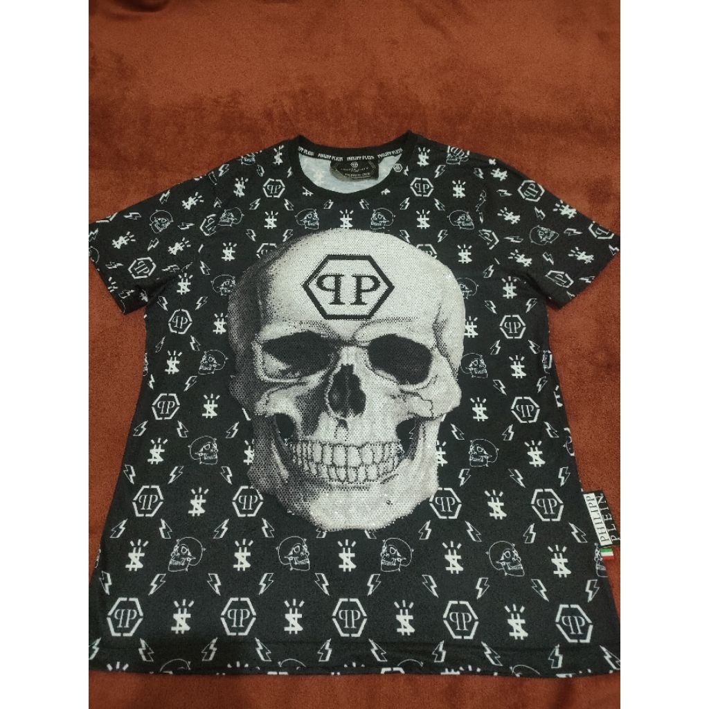 (Nego tipis) T-shirt PHILIPP PLEIN TENGKORAK Second BRAND
