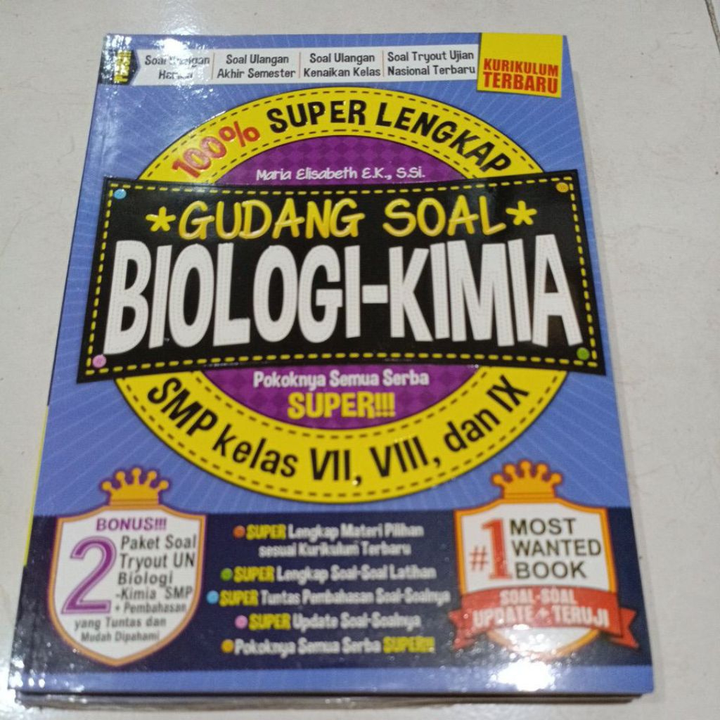 ( OBRAL ) BUKU PENDIDIKAN SMP // LATIHAN SOAL SMP // GUDANG SOAL BIOLOGI KIMIA SMP // ORIGINAL