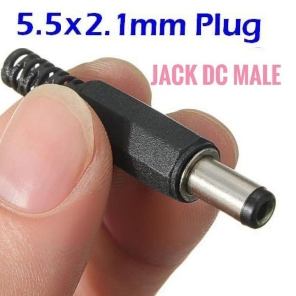 Jack DC Soket 5.5x2.1mm Male Konektor DC Power Socket Plug In Jack 5.5mm