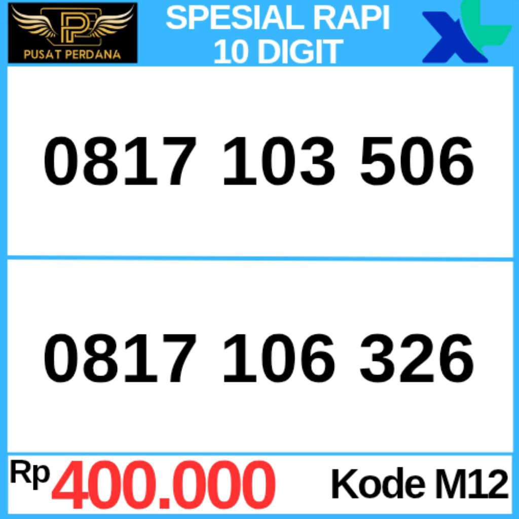 Spesial 10 Digit Nomor Cantik / Nomer Cantik Kartu Perdana Xl