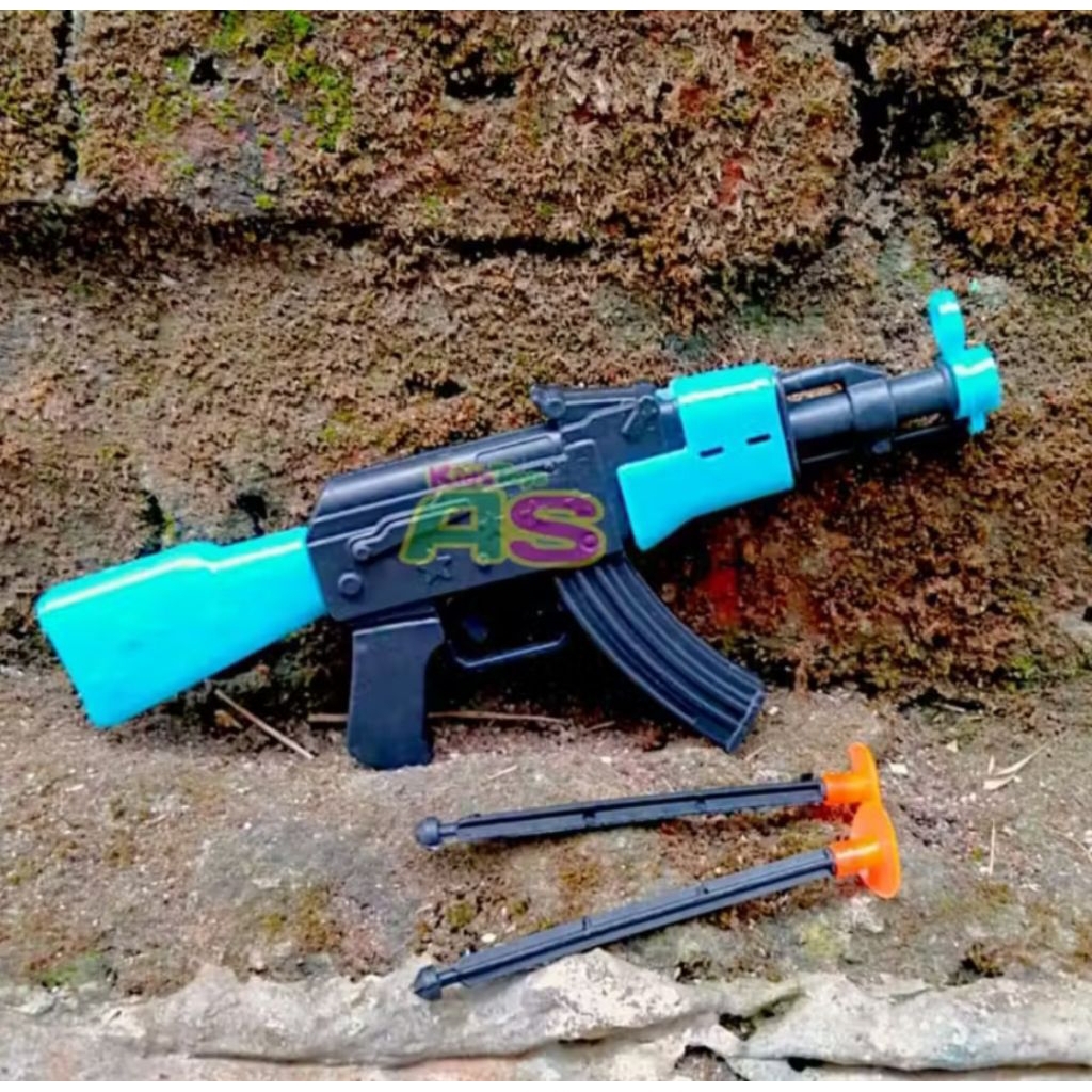 MAINAN POSTOL KACA LARAS PANJANG UK 18 CM - MAINAN PISTUL AK47- MAINAN ANAK PISTOL
