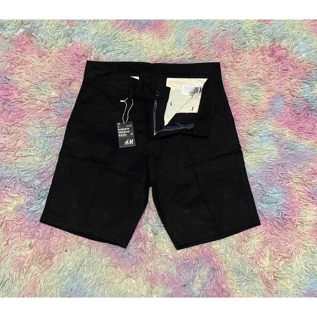 celana pendek chino hm pria hitam