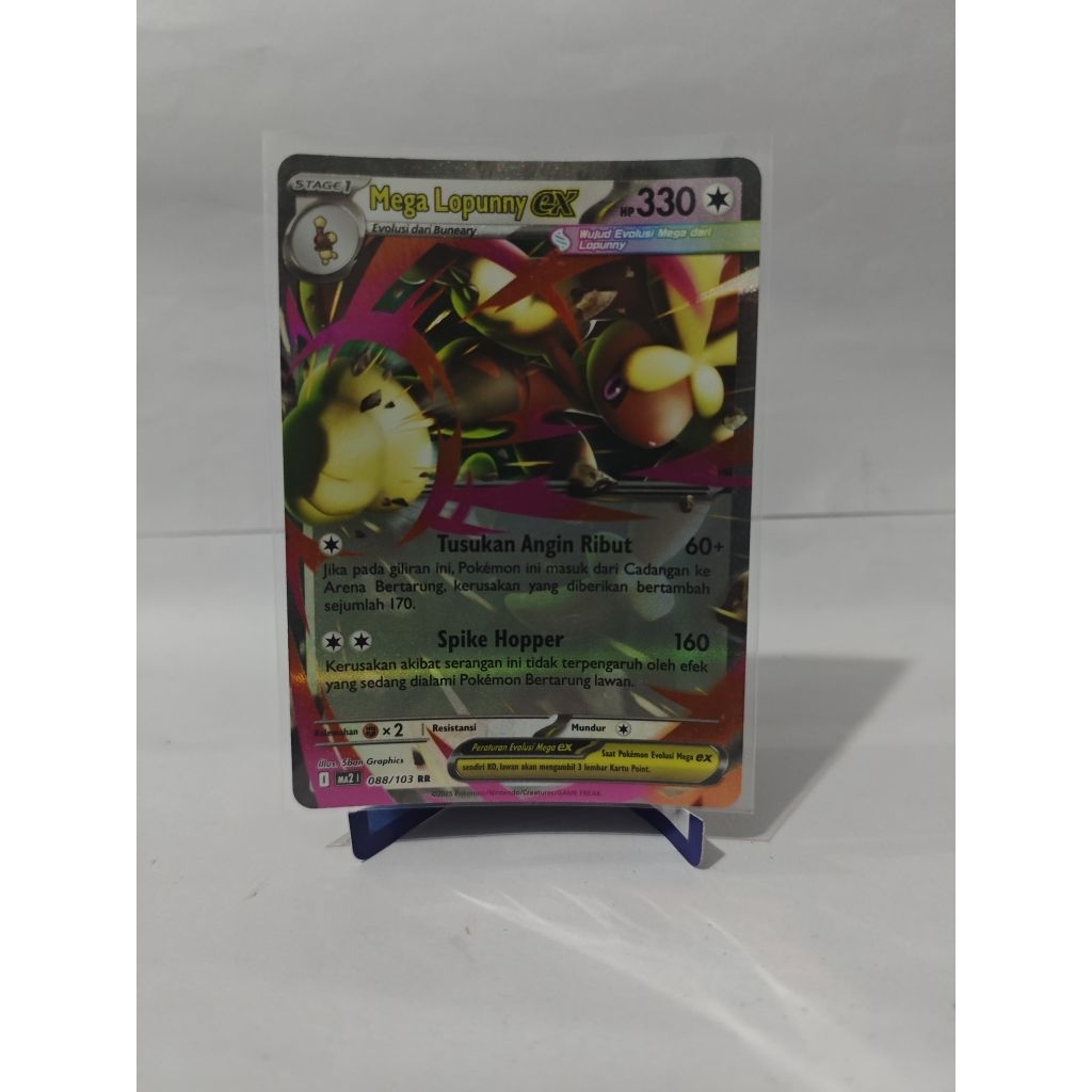 mega lopunny rr tcg pokemon indonesia