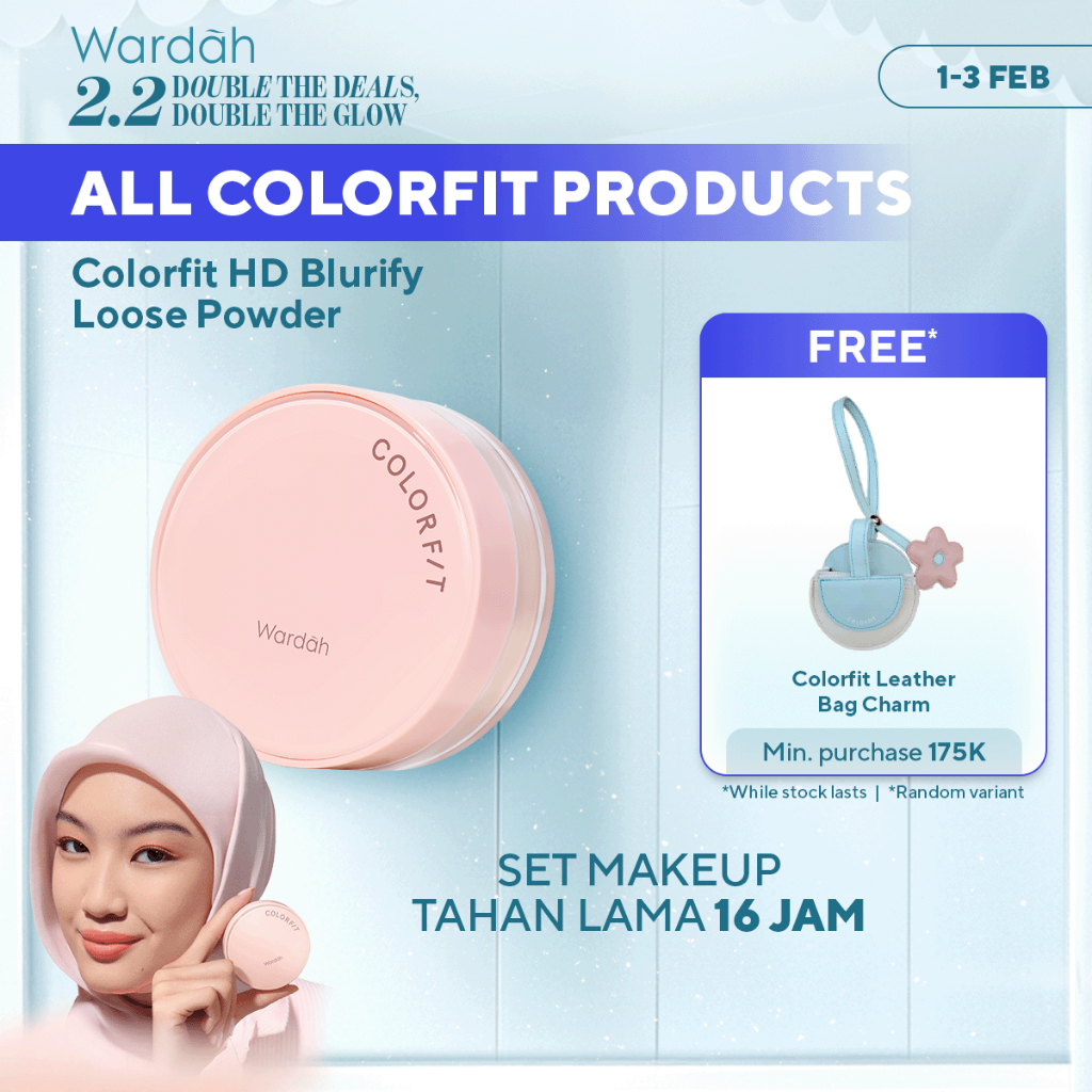 NEW WARDAH Loose Powder Colorfit HD Blurify Loose Powder - Bedak Tabur Tahan Lama 16 Jam Oil Control