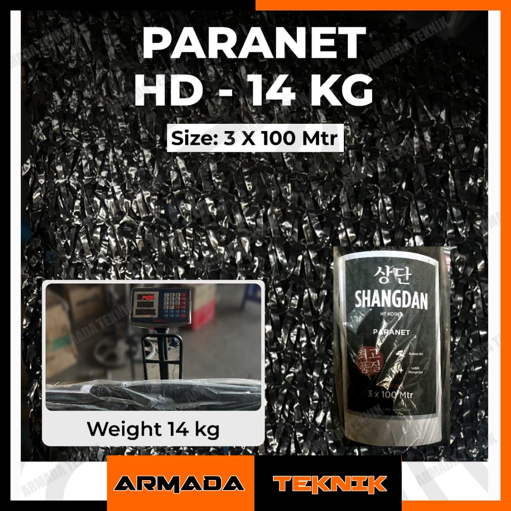 Paranet HD Shangdan 70% Motif V 3 x 100 Meter – Berat 14 KG | Tebal & Kuat