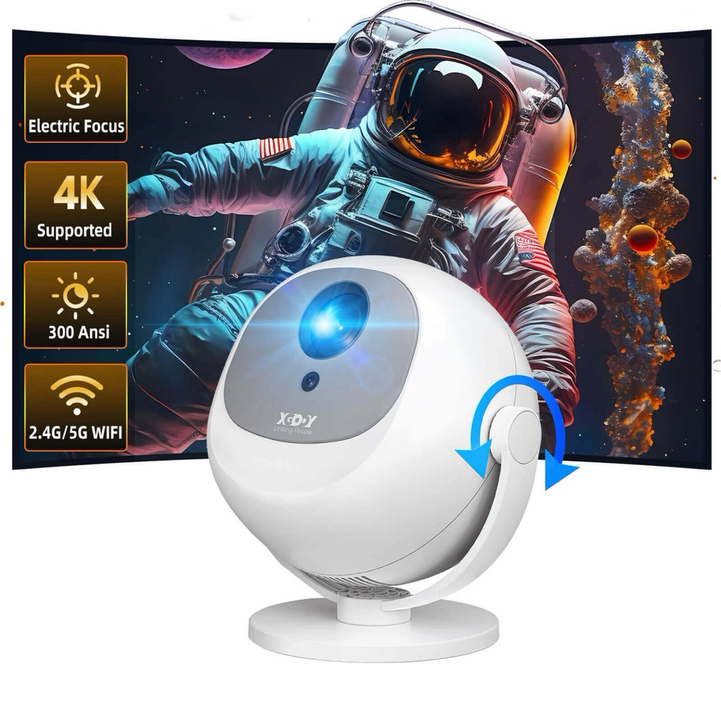 XGODY Gimbal A2 Smart Projector Android 11 HD 360” Proyektor Support 4K