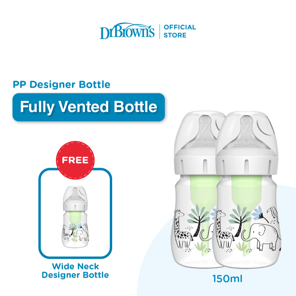 [BELI 2 LEBIH HEMAT] Dr. Browns 5oz / 9oz Options+ Wide-Neck Designer Bottle  / Botol Susu / Botol B