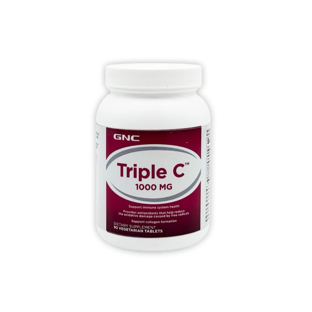 GNC Triple C 1000 mg plus Glutathione 90 Vegetarian Tablets Usa