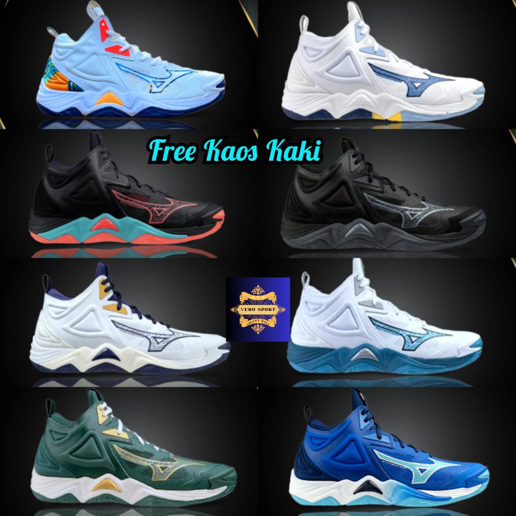 Mizuno Wave Momentum 3 Mid Berdecit Keras / Sepatu Voli Wanita Mizuno / Sepatu Mizuno Momentum 3