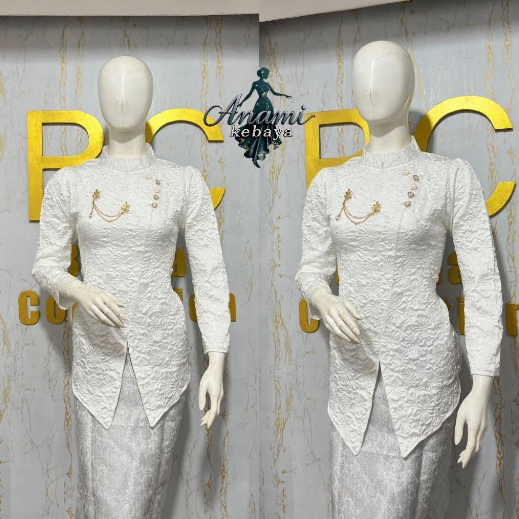 Anami - FREE BROSS Atasan Kebaya Wisuda Janggan Fukuro Jaguar Model Kancing ( kebaya saja ) / Kebaya